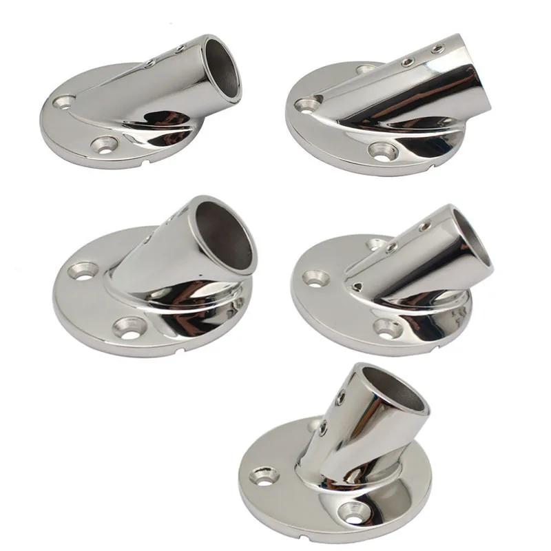 7/8' Or 1' 22mm/25mm Tube Pipe Marine 316 Stainless Steel Deck Handrail Rail Fitting Stanchion Round Base Mount Boat Accessories