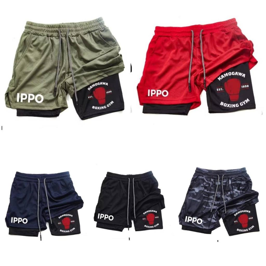 Anime IPPO Muay Thai Kick Boxing UFC MMA Mieszane sztuki walki Szorty Anime Mężczyźni Kobiety Unisex Podwójna warstwa Szybkie suszenie Oddychające Sport Siłownia Fitness Trening
