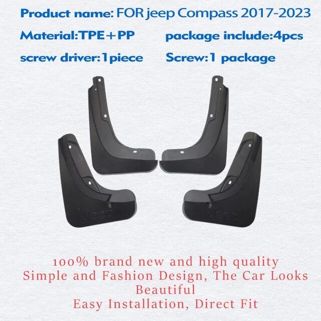 2017-2023 For Jeep Compass Mudguard Fender Mud Flap Guards Splash Mudflaps Car Accessories Mudguards Front Rear 4pcs