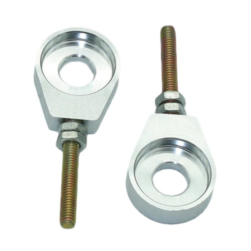 1 пара регулятора натяжителя цепи, универсальный мотоциклетный алюминиевый регулятор для CRF 50 70, скутера, байка, 12 мм/15 мм серебряный