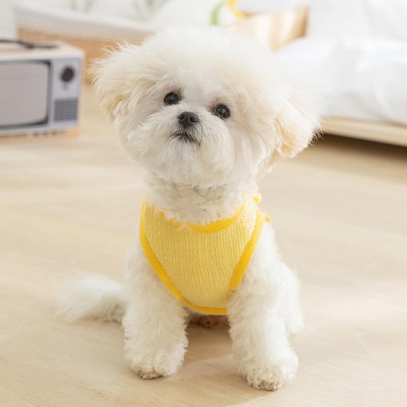 Dog clothes cute style three-dimensional chick traction vest thin breathable cat bipod teddy pet clothes