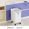 Mobile Tall Trash Can with Silent Wheels