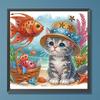 5D DIY Partial Special Shaped Drill Diamond Painting Kit Animal Fish Hot Air Balloon Cat Owl Festival Home Decoration 30x30cm