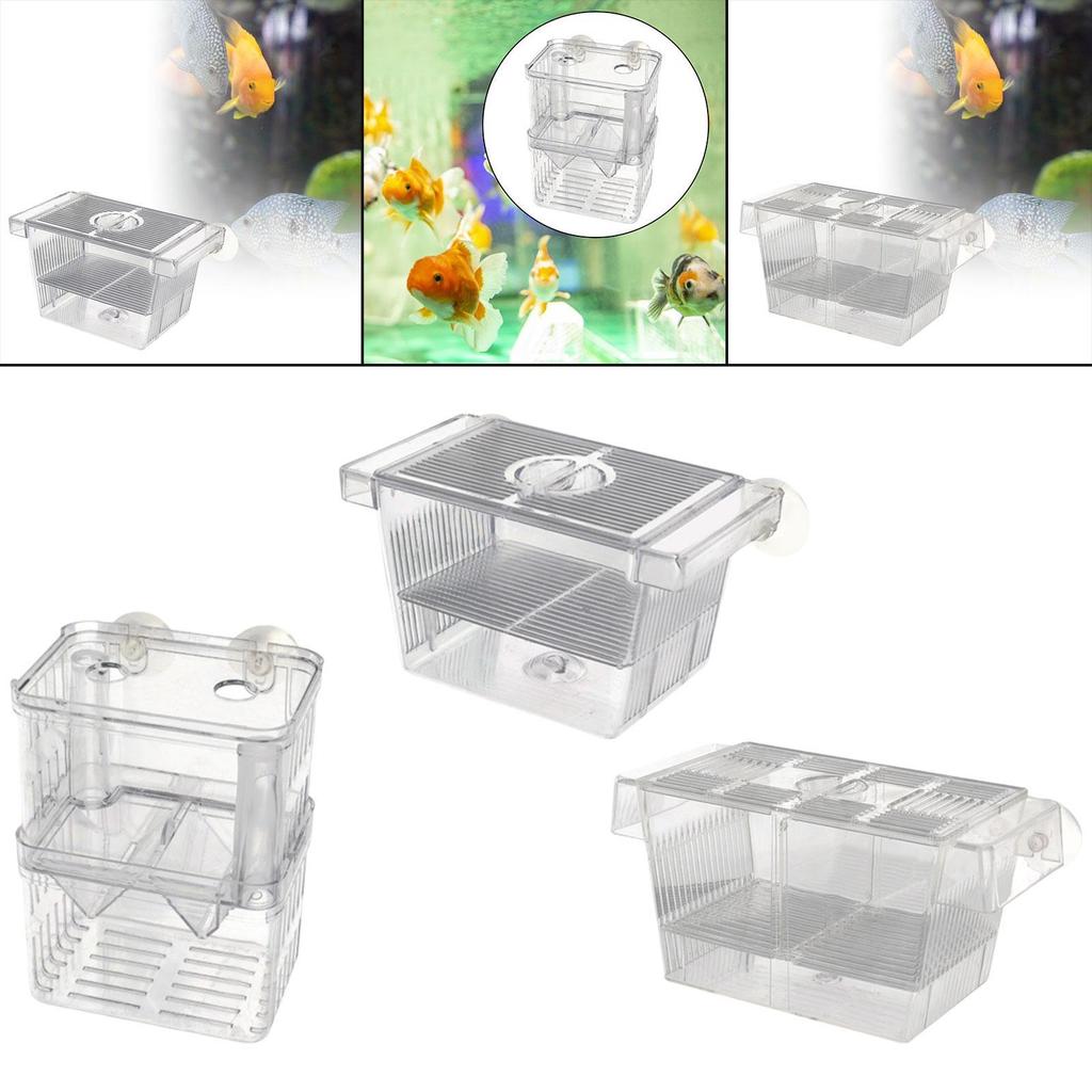 Aquarium Hatchery Breeder Box Transparent Acrylic Divider for Baby Fish Growth and Fish Tank Accessories