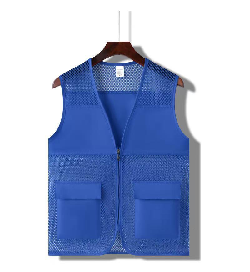 Gilet Estivo in Rete Personalizzato con Tasche - Camicia Traspirante per Attività di Volontariato