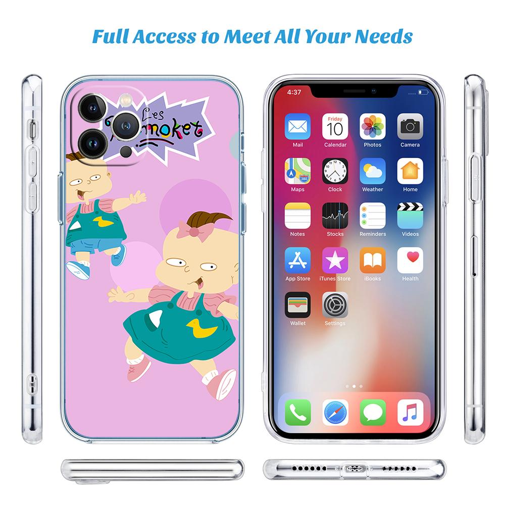 R-Rugrats Funny Phone Case for Motorola Moto E13 E15 E20 E22 22I E22S E30 E32 E40 E7 E7I G Plus Power Play Stylus G22 G14