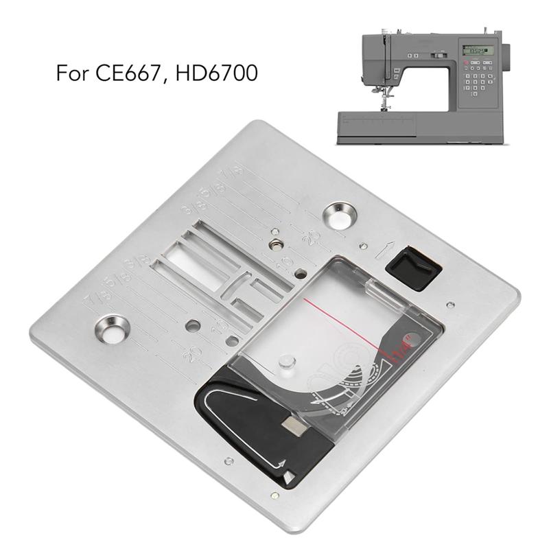 A78E-Plastic Texture Replacement Needle Plate For Sewing Machine For Singer Ce667 Hd6700, Heavy Duty Needle Plate