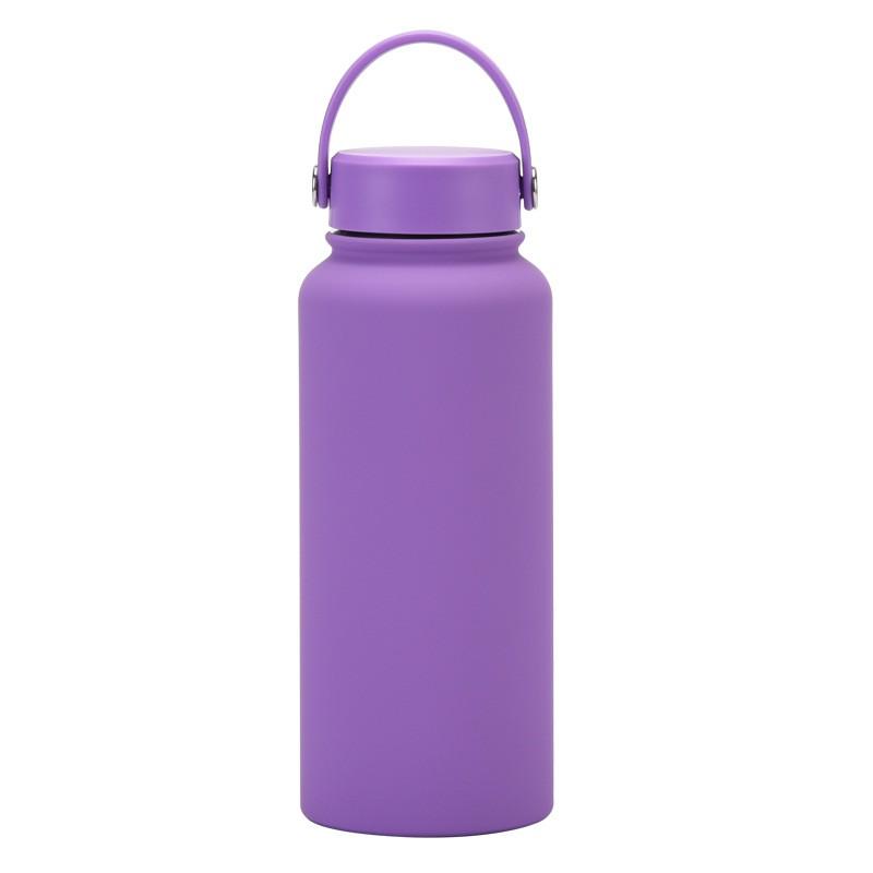 1L Stainless Steel Vacuum Insulated Water Bottle With Wide Mouth Portable Outdoor Sports Travel