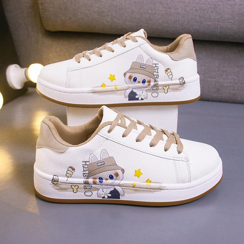 2025 little white shoes women's spring and autumn students board shoes soft-soled sports shoes versatile girls leather casual shoes non-slip