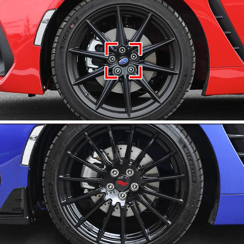 For Subaru STI Forester Impreza Legacy Outback XV BRZ WRX Tribeca ABS 4pcs Car Wheel Stickers 56mm Auto Center Hub Cap Decal Y11