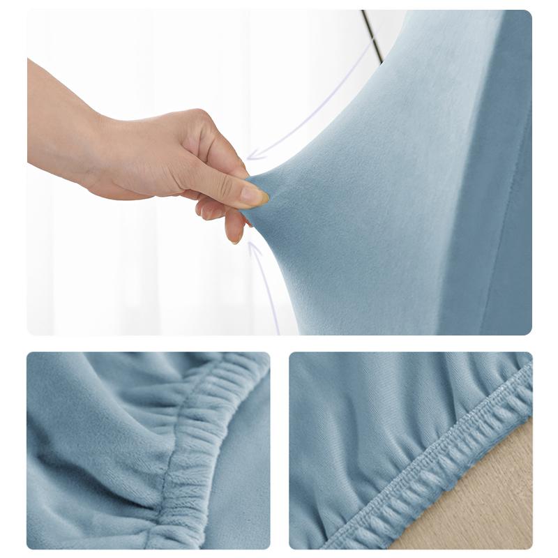 Coprisedia Schienale Alto in Velluto Spandex Caldo Invernale Coprischienale Seduta Sedia Progettato Per Sala da Pranzo Ufficio Matrimonio Lavabile in Lavatrice