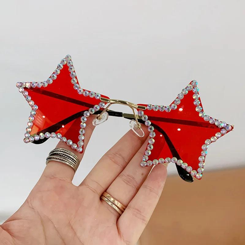 Retro Okulary Przeciwsłoneczne w Kształcie Gwiazdy Modne Okulary Przeciwsłoneczne Dla Kobiet i Mężczyzn Okulary Imprezowe Zabawne Okulary Pentagram Dekoracja Świąteczna Prezent