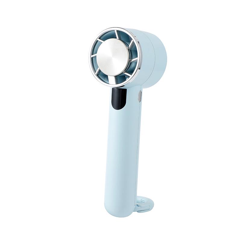 Compact 25-Year Handheld Cooling Fan with Ice Pack & Carabiner for Portable Outdoor Use
