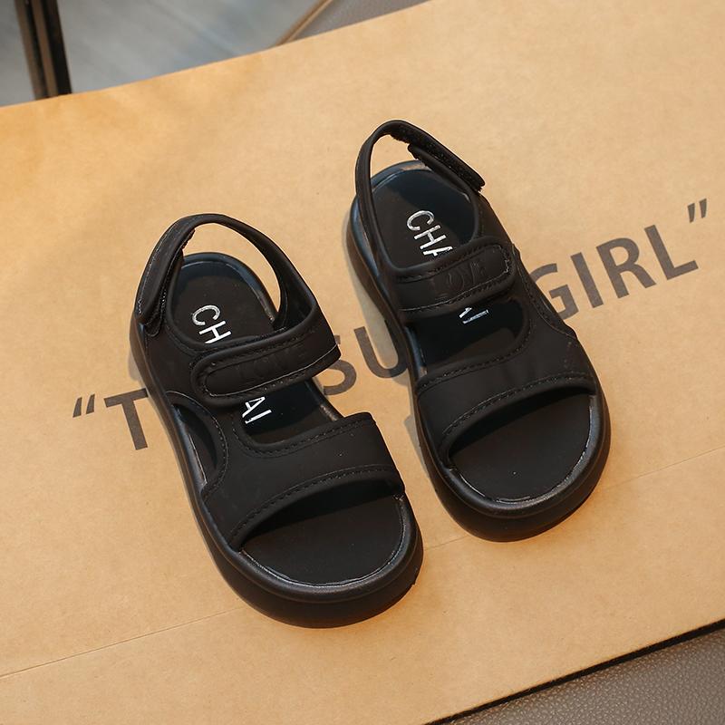 Kids Beach Shoes Casual Soft Sole Boys Girls Flat Shoes for Summer Trendy 2025 Summer New Girls Sandals Soild Color Non-slip