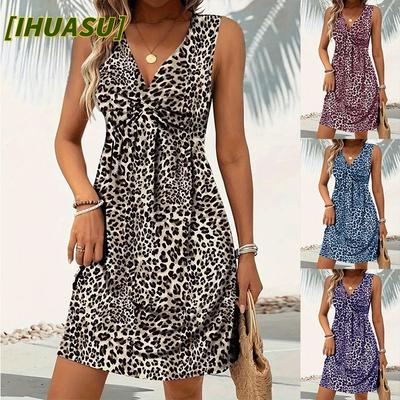 Fashion Summer Spring Sleeveless V-Neck Casual Dresses
