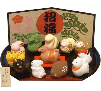 [Good Fortune] Zodiac Animal Figurines - New Year's Decoration [Made In Japan]