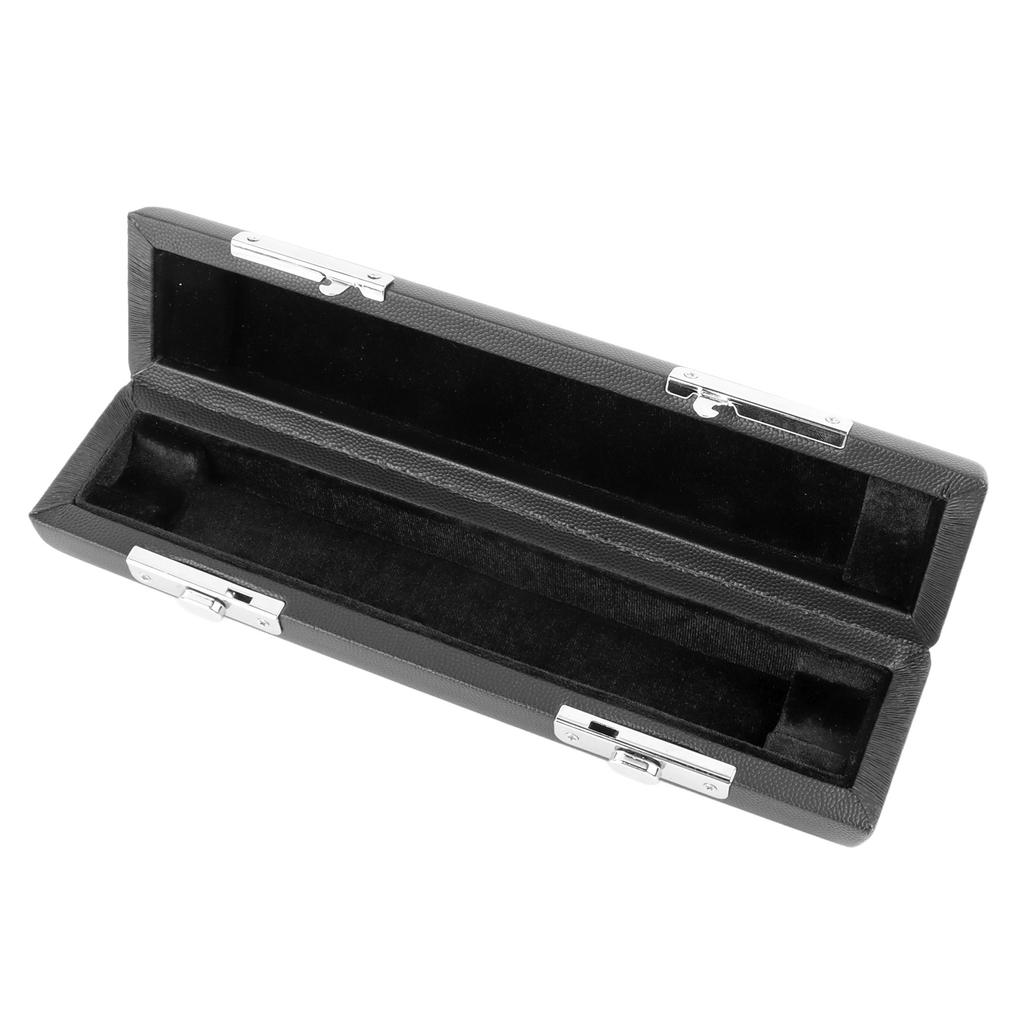 Piccolo Case 16 Holes Piccolo Storage Box Black Durable Portable Bump Proof Leather Box