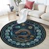 Oceanic Glass Mystery Round Area Rug Under Office Chairs Bedroom Living Room Home Decor