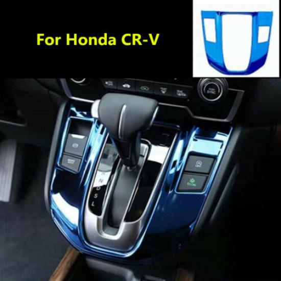 Blue Steel Gear Shift Box Panel Frame Cover Trim For Honda CR-V CRV 2017-2022