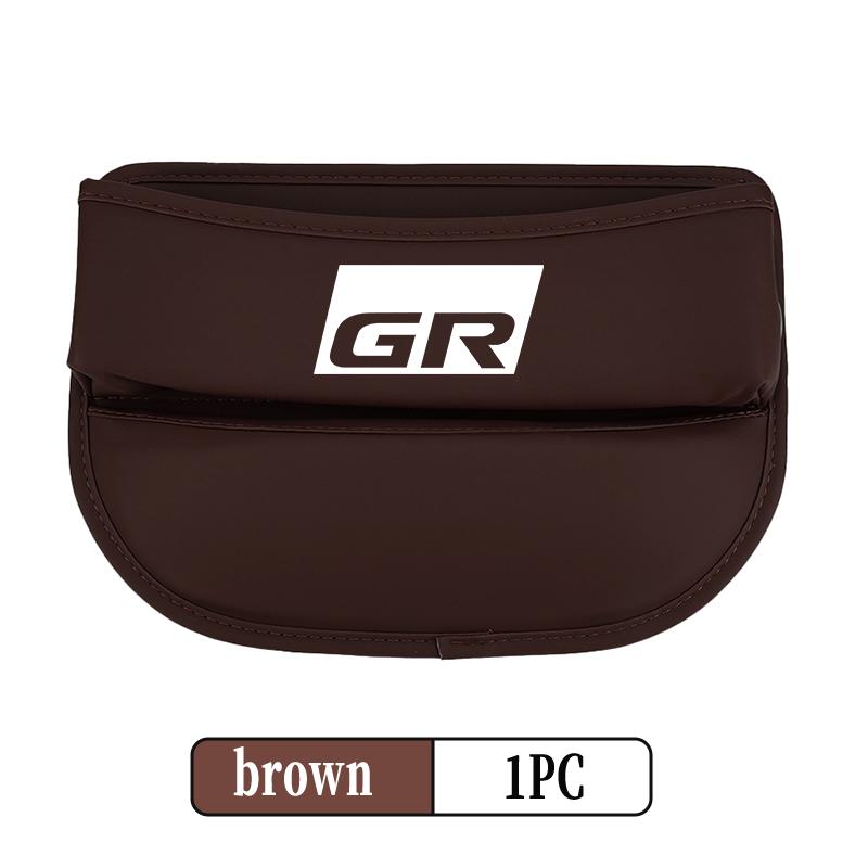 For Toyota Car Seat Organizer Leather Crevice Storage Box Auto Accessories GR MN Corolla Yaris Aygo Prius RAV4 Crown CHR Camry