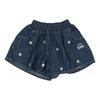 Buddy Lee Denim Culotte Skirt with Floral Blue Embroidery, Girls'