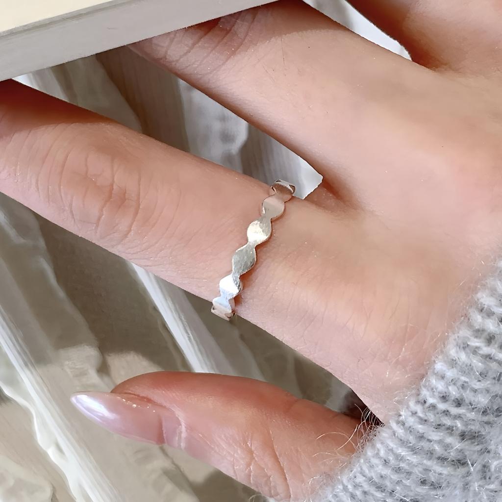 VENTFILLE 925 Sterling Silver Zircon Thin Fresh Ring For Women Minimalist Versatile Aesthetic Elegant Jewelry Gift Dropshipping