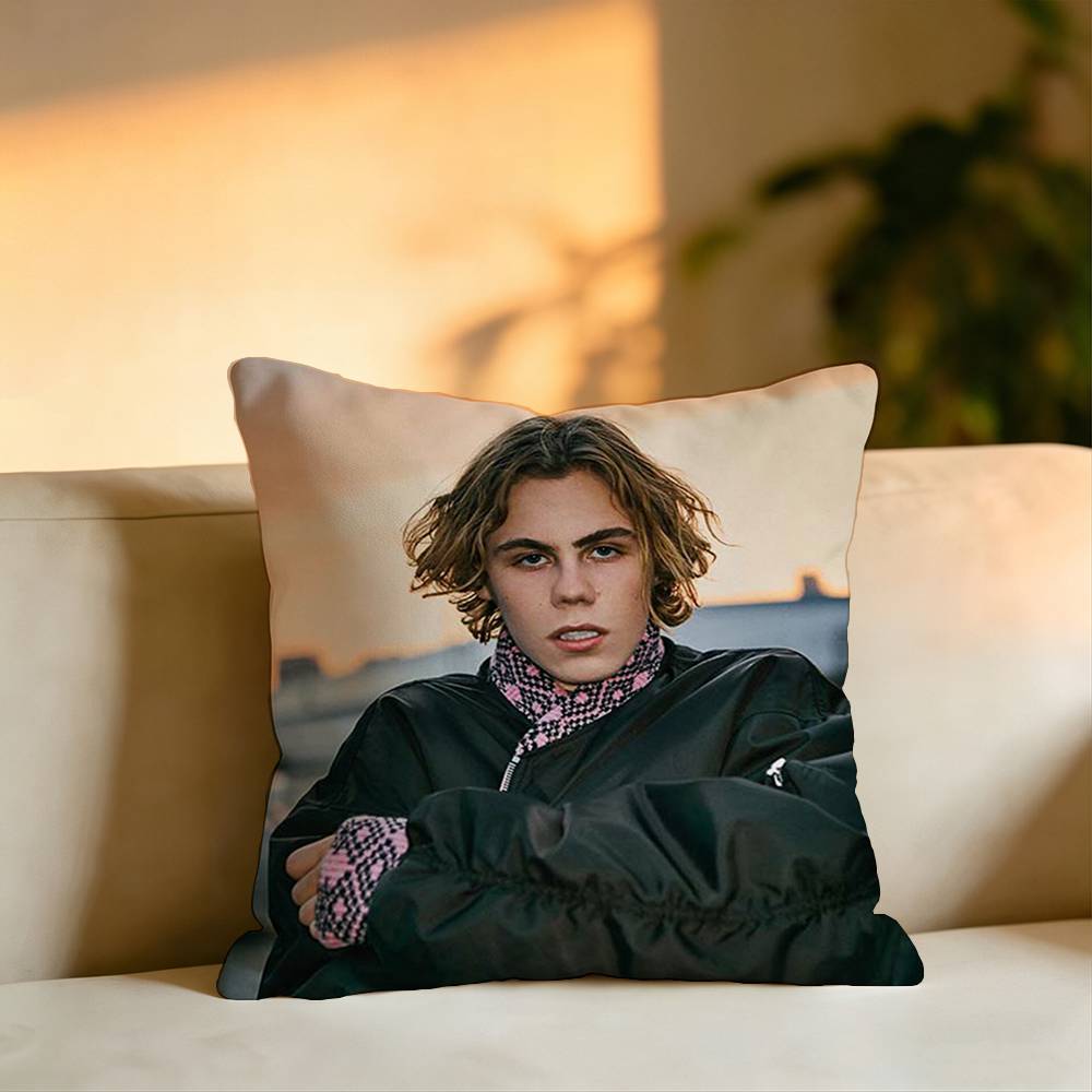 Hot Singer The Kid LAROI Pillow Case Square DoubleSided Sofa Cushion Cover Bedroom Bedside Pillow