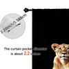 2pcs, 2D flat printing Curtains Lion And Lioness Log Print Versatile Polyester Fabric,Without Electricity Birthday Party Applies