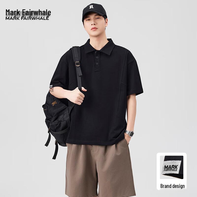 Mark Fairwhale Men's Loose Fit Short Sleeve Polo Shirt