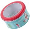 Christmas Biscuit Box Tinplate Candy Container with Lid Holiday Gift Storage Tin Xmas Party Decoration Sweet Treat Case Metal