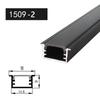 0.5m/1m 2-20pcs Black LED Aluminum Profile V/U/YW Style For 5050 5630 Strip Light Channel Black Cover Cabinet Closet Bar Lamp