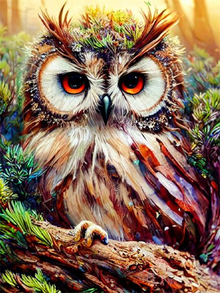 Full Square/round Diamond Art Painting Owl Cartoon 5d Diy Embroidery Mosaic Animal Crystal Wall Sticker Decor Home