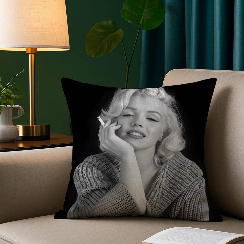 

Angel Singer M-Marilyns Pillow Case Short Plush Print Cushion Cover Square Throw Pillow Covers Sofa Home Decor 12x12Inch