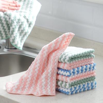 Kitchen Dishcloth Non-oil Dishwashing Cloth Cleaning Cloth Absorbent Non-hair Wipe Table Towel Hand Towel Can Be Hung with Cleaning Cloth