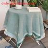 Nordic Waffle Weave Tablecloth With Thick Cotton Fabric For Home Dining Decor