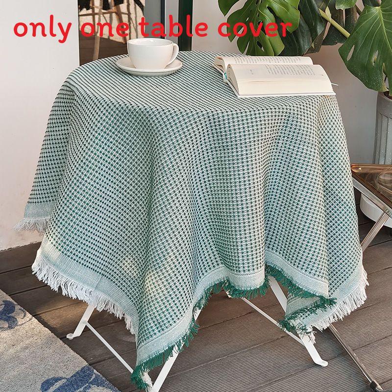 Nordic Waffle Weave Tablecloth With Thick Cotton Fabric For Home Dining Decor