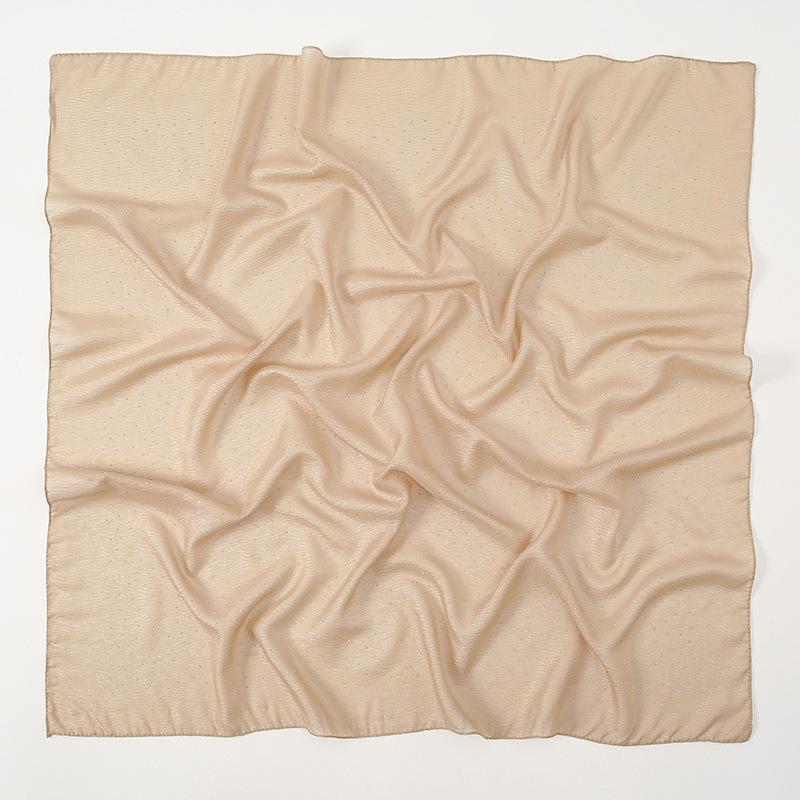 New Malaysia and Indonesia polyester material Gypsy star hot diamond headscarf solid color simple and versatile ethnic bag headscarf square scarf