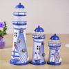 Beacon Decoration Lighthouse LED Lighthouse Realistic Shape Micro Landscape Garden DIY Statue Model Resin Craft Home Decor