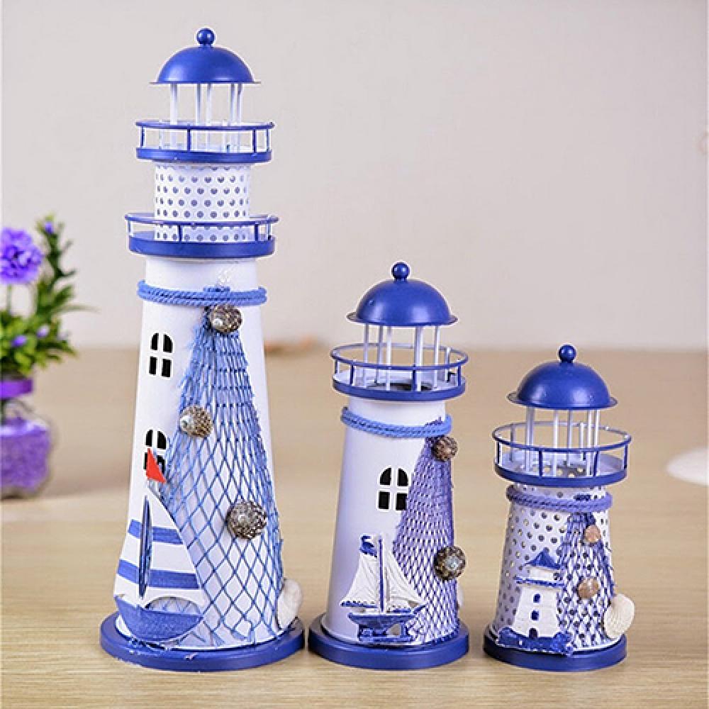 Beacon Decoration Lighthouse LED Lighthouse Realistic Shape Micro Landscape Garden DIY Statue Model Resin Craft Home Decor