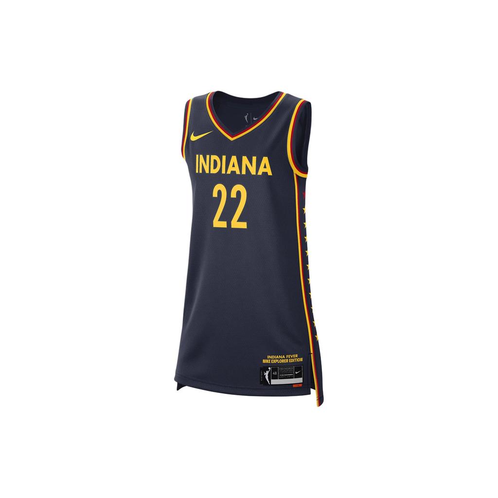 Nike Indiana Fever Explorer Edition Color Block Letter Number Print Comfortable V-Neck Basketball Jersey Unisex Jersey Navy-Blue DJ4568-422
