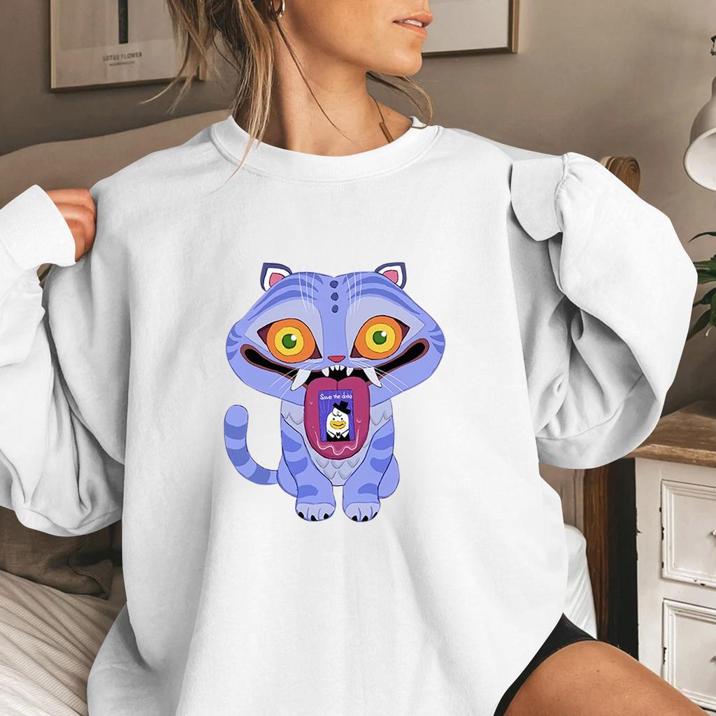 Women's Fashion Casual Long Sleeve Printed Round Neck Sweatshirt Top