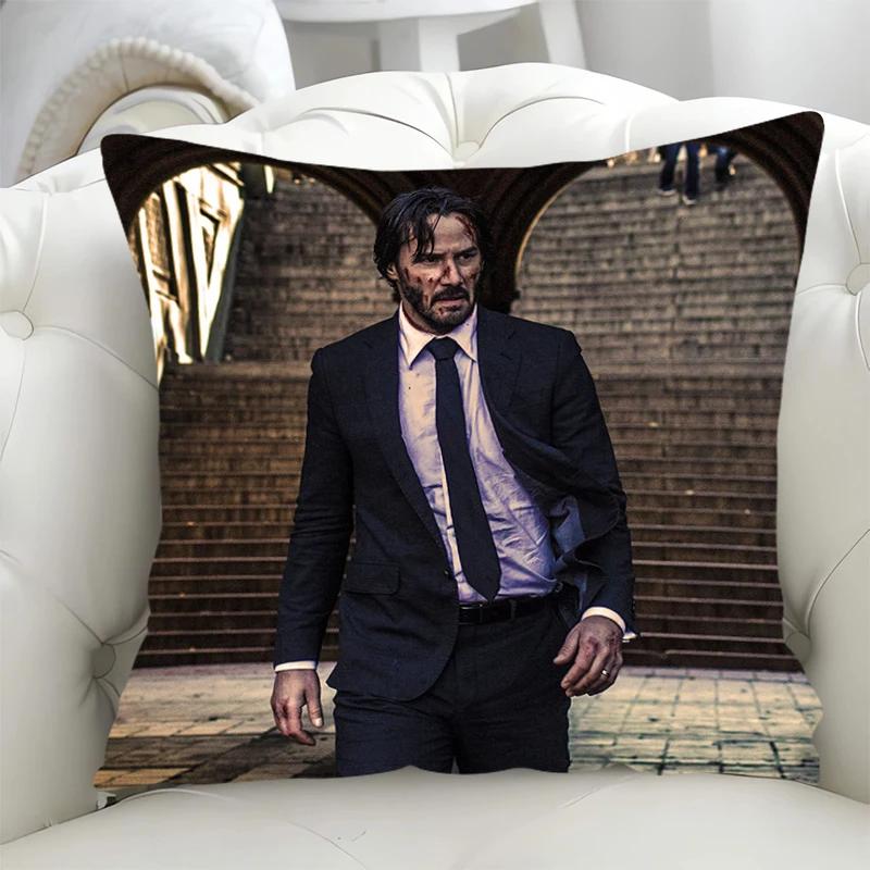 Sofa Cushion Cover 45x45cm John Wick Pillowcase 45*45 Pillow Cases for Bed Fall Decor Decorative Pillowcases 40x40 Lounge Chairs