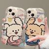 Sticker Puppy iPhone16PRO for Apple 12promax Mobile Phone Case 14 Anti-drop Xsmax Soft 13 Transparent X