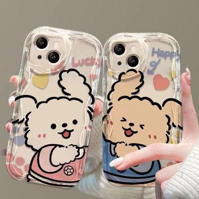 Sticker Puppy iPhone16PRO for Apple 12promax Mobile Phone Case 14 Anti-drop Xsmax Soft 13 Transparent X
