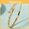 Edelstahl Nagel Klassisch Damen Stahlarmband Europa Und Die Vereinigten Staaten Beliebte Armbänder Funkelnder Zirkon Armreif Als Geschenk