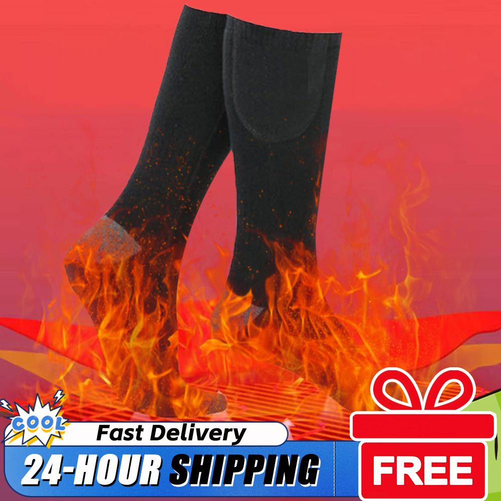 3 Level Temperature Winter Heating Socks Cold-Proof Winter Warm Thermal Socks Electric Heating Socks for Outdoor Skiing Hiking