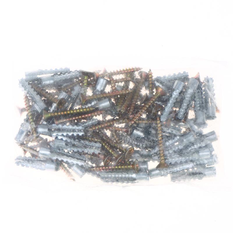 100Set 6/8Mm Wall Anchors And Screws Set Metal Expansion Plug And Self Tapping Screws Kit For Concrete Drywall Mounting