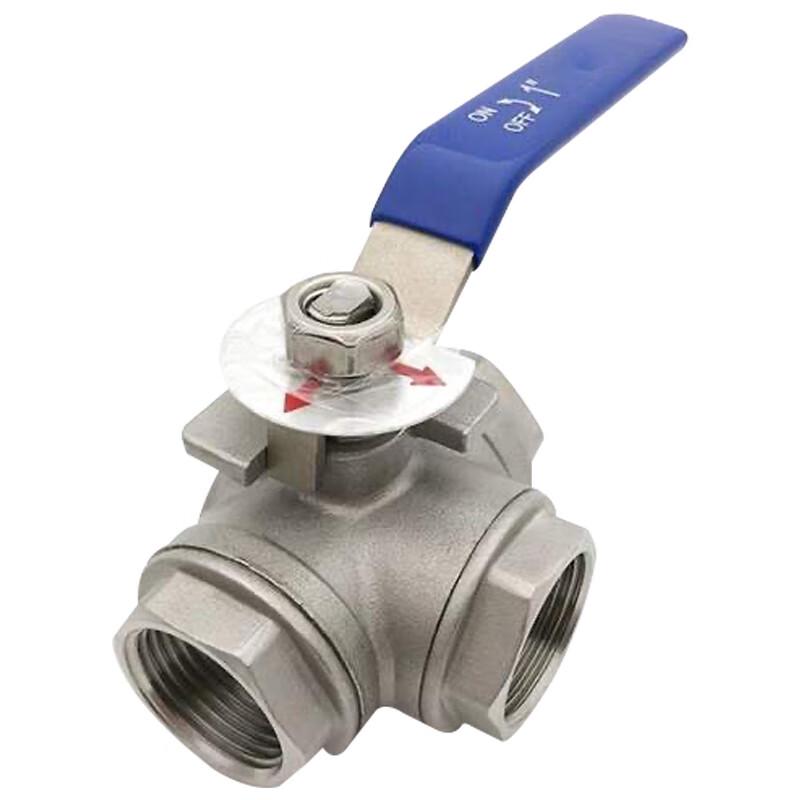 Jucheng 304 Stainless Steel Manual 3-Way Ball Valve