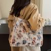 Summer Women's Bag Women's New Large Capacity Women's Commuting Canvas Bag Printed Hand Tote Bag Shoulder Bag
