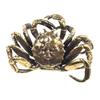 1 Pcs Antique Bronze Crab Universal Handmade Pure Brass Crab Ornament Cover Set Tea Pet Decoration Accessories